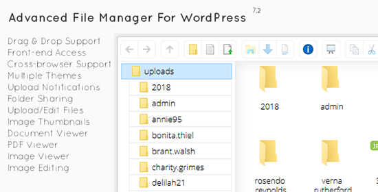 افزونه مدیریت فایل File Manager