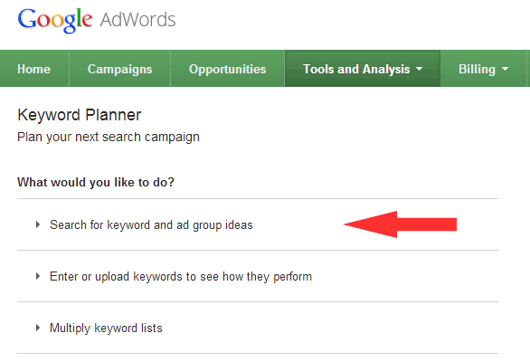 آموزش کار با ابزار Keyword Planner گوگل
