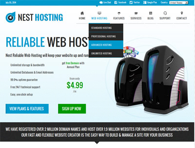 قالب Nest Hosting به صورت HTML
