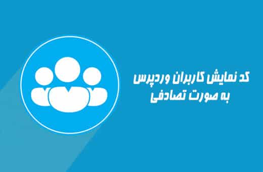 کد نمایش کاربران وردپرس به صورت تصادفی